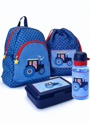 Produktbild von Kinder Rucksack Set 4-teilig Die Spiegelburg TRAKTOR für Kinder ab 2 Jahren