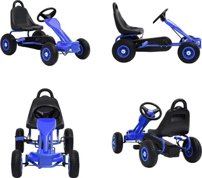 Produktbild von vidaXL Pedal Go Kart mit Luftreifen Blau - Pedal Go-Kart - Pedal Go-Karts - Pedal Gokart - Pedal Gokarts