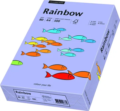 Zdjęcie produktu dla Kolor papieru wielofunkcyjnego Rainbow Rozmiar papieru: DIN A4 Gramatura: 80 g/m²