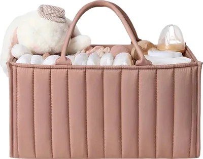 Produktbild von Tragbare Baby-Windel-Organizer-Tasche mit Griff, große Kapazität, Mehrzweck-Reise-freundliche Aufbewahrungstasche für Baby-Essentials, Handtasche