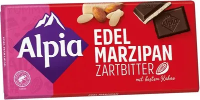 Produktbild von Alpia Schokolade Edel Marzipan Zartbitter (100 g)