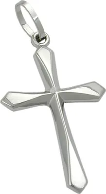 Produktbild von Kreuz Anhänger Kreuzanhänger aus 9Kt. 375 Gold Weißgold Halsschmuck Uni