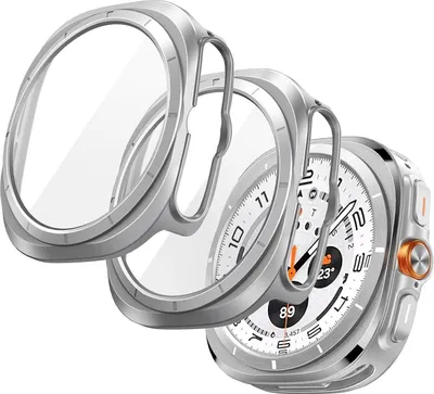 Produktbild von JETech Samsung Galaxy Watch Ultra 47mm Hülle Schutzfolie 2 Stück Silber