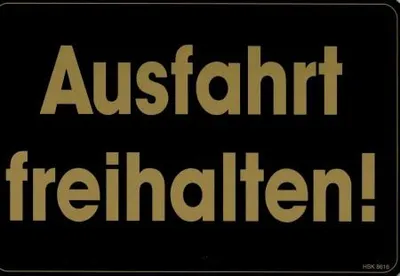 Produktbild von Parkschild - AUSFAHRT FREIHALTEN - 308616 - 30,5cm x 20,5cm