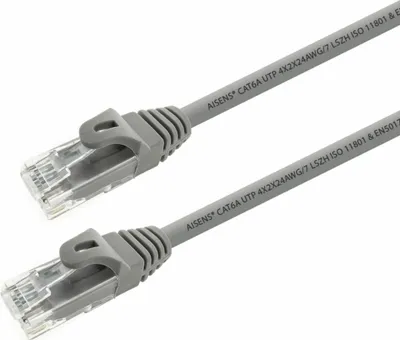Immagine prodotto di AISENS - A145-0329 Cavo di rete RJ45 cavo patch LSZH Cat.6a 500 MHz utp awg24, grigio, 5,0m