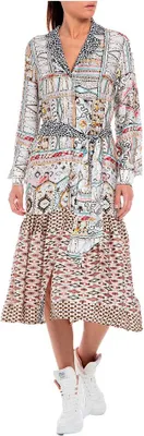 Produktbild von Replay W9759 .000.10324 Langarm-midikleid Grau XS Frau Grau XS