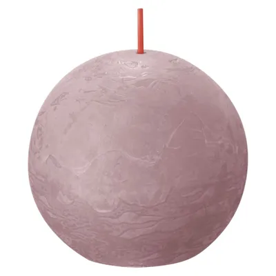 Image de Bolsius Bougies sphériques rustiques Shine 6 pcs. 76x71 mm rose cendré