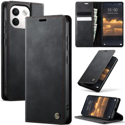 Produktbild von Handyhülle für Xiaomi Redmi Note 17 Pro Max Hülle Leder mit RFID Schutzhülle Klapphülle Magnet Kartenfach Standfunktion Schwarz