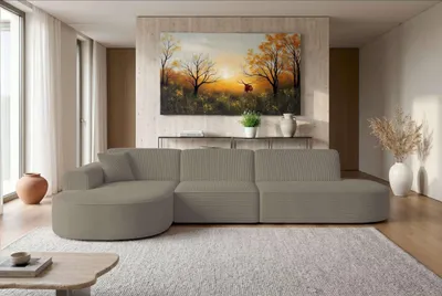 Produktbild von 99rooms Avantis Ecksofa Cordstoff POSO Cappuccino Links