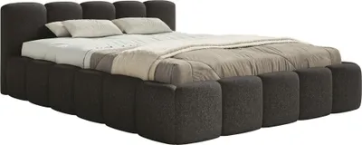 Produktbild von Selsey Cloudy Low - Polsterbett 180x200 cm, wasserabweisende Chenille, Graphit