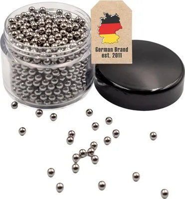 Immagine prodotto di Perline in acciaio inox Intirilife per la pulizia di contenitori in vetro - perline per la pulizia di caraffe, vasi e bottiglie in vetro, acciaio inox, 100 pezzi