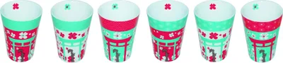 Produktbild von 6 bunte Espressobecher - Kirschblüten - Espresso - Sakura Japan