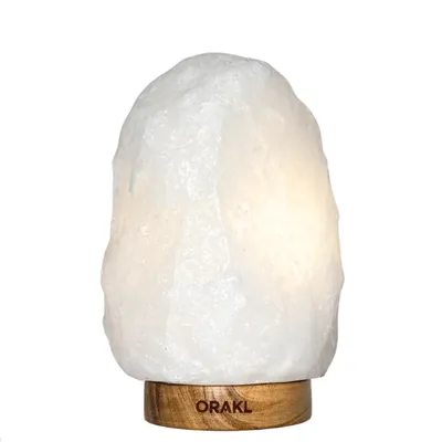 Produktbild von Orakl® - Dimmbare Salzlampe Bliss - 10-12 KG - 100% echtes Salz - Salzkristall-Lampe Weiß - Salzlampe Weiß - Salzstein