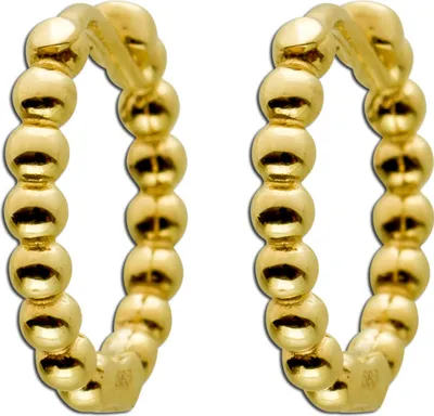 Produktbild von Creolen Kugelohrringe 12 mm  Gelbgold 333 8 Karat Klapp Scharnier