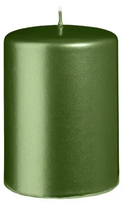 Produktbild von Stumpenkerzen Metallic Matt Dunkelgrün 100 x Ø 70 mm, 6 Stück