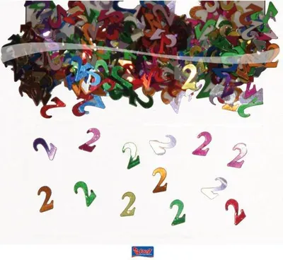 Produktbild von Folat 05301, Loses Konfetti, Mehrfarbig, Anzahl, Geburtstag, 80 mm, 20 mm