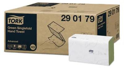 Produktbild von Tork Zickzack-Handtücher Grün | Karton (15 Packungen)