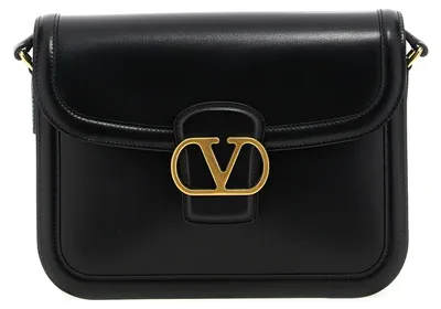 Immagine prodotto di Borsa a tracolla Valentino Garavani in pelle di vitello nera, modello Y2B0D05ECH0NO