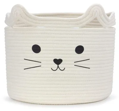 Image de Panier de rangement en coton, pour les jouets et le linge, 1 pièce, idéal pour les chambres d'enfants
