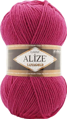 Strickwolle ALIZE Lanagold erdbeerrot