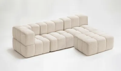 Produktbild von Modernes Modulares Ecksofa Für Das Wohnzimmer Gestepptes Ecksofa Clixi 282 Cm Rechts