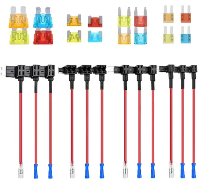 Stromdieb-Set 12 Stück, 4 Typen, Flachsicherungen für Auto