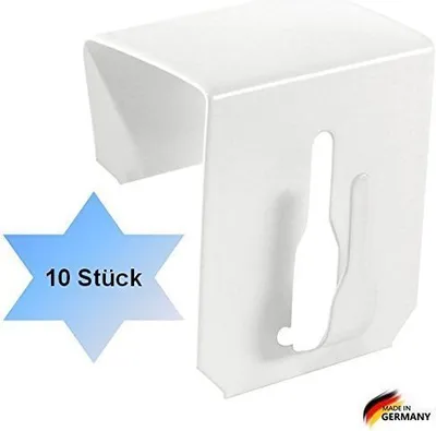 Produktbild von 10x Fensterhaken Dekohaken Fensterclip für Fensterdekoration, weiß, Klemmbereich (Rahmenstärke des Fensters/Fensterdicke) von 15-20 mm