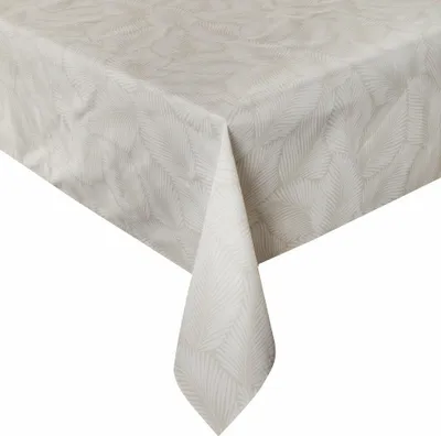 Image de Eurofirany Nappe GARDEN 140x220 cm beige palmiers