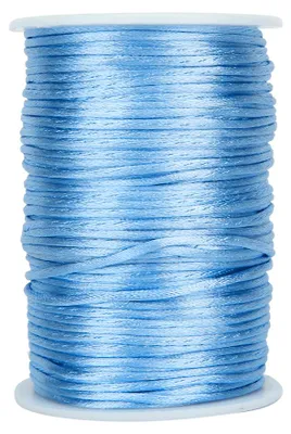 Produktbild von 6,5 cm Nylon geflochtene Satinschnur für chinesisches Knoten, Schmuckherstellung, DIY-Kordeln, Basteln, Dekoration, Blau