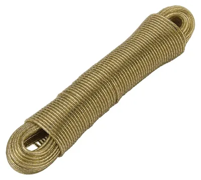 Wäscheleine 3 mm x 30 m, Stahlkern, PVC-beschichtet, gold