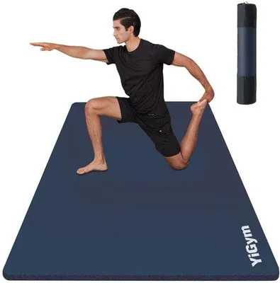 Zdjęcie produktu dla Mata do ćwiczeń Yogamat, 195 x 90 cm - Gruba mata fitness, 1,0 cm - Idealna do jogi, pilatesu, ćwiczeń na siłowni i w domu - Antypoślizgowa, wygodna, lekka