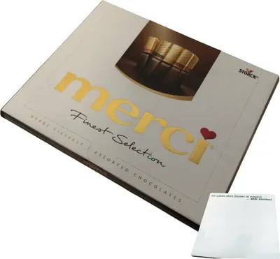 Produktbild von Storck Merci herbe Vielfalt Finest Selection (250g Packung) + usy Block