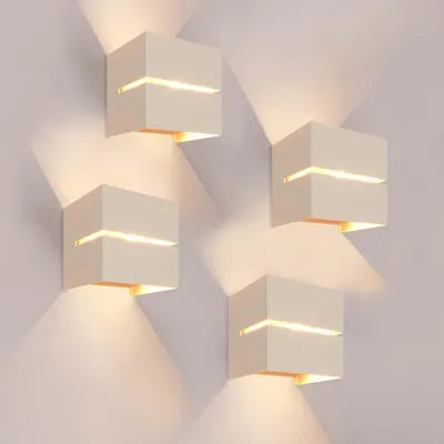 Produktbild von Ledvion - 4x LED Wandleuchte, 3W, 3000K, IP54, beidseitig, Beige, Außenleuchte