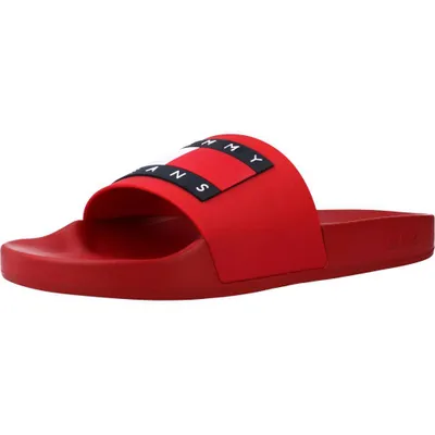 Produktbild von TOMMY HILFIGER JEANS Herren Slipper Meer oder Schwimmbad Mann Beachwear Artikel EM0EM01021 Tommy Jeans Herren-Flagge, EUR 46 - UK 11 - USA 12 - CM 29,5, Poliestere 100%
