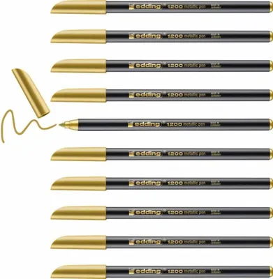 Immagine prodotto di 10x Edding 1200-053 penna a punta metallica - 1 - 3 mm, oro