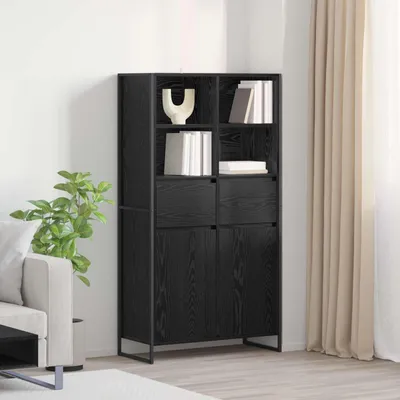 Produktbild von vidaXL Sideboard Schwarz Eichen-Optik 81 x 36 x 150.5 cm Holzwerkstoff