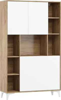 Obrázek produktu pro Skládací psací stůl MEGAN 2 police pro domácnost Kancelářský počítačový stůl CRAFT GOLD / WHITE GLASS