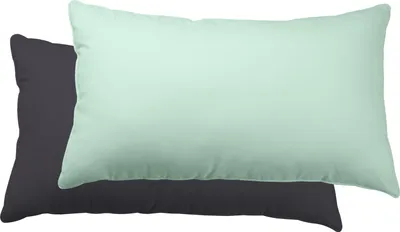 Produktbild von 2er Pack Kissenbezug Kissenhülle 40x80cm Uni Wende anthrazit mint Microfaser