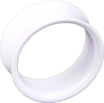 Produktbild von viva-adorno 22mm Double Flared Flesh Tunnel Plug Tube Tunnel ohne Gewinde Kunststoff Acryl verschiedene Farben Größe 3 - 22mm UFT,Tunnel weiß
