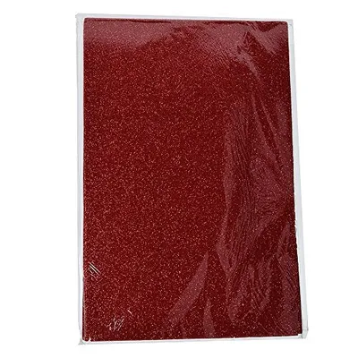Produktbild von Moosgummiplatte Glitter rot 200 x 300 x 2 mm