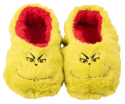 Produktbild von The Grinch Hausschuhe für Damen - Ballerinas Plüsch Winter gefüttert Puschen Slipper Pantoffeln Grün 35-38