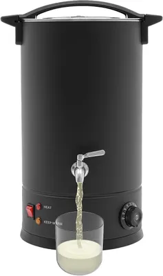 Imagen del producto de Derretidor de cera para velas, 8L/10L/12L/15L. Olla para derretir cera con protección contra sobrecalentamiento, derretidor de cera eléctrico, olla de acero inoxidable para derretir cera de velas, 30-110°C (15L)