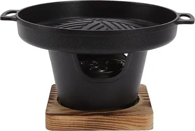 Productafbeelding van Famanu Draagbare Mini-grill met antiaanbaklaag - Rookvrije tafelgrill