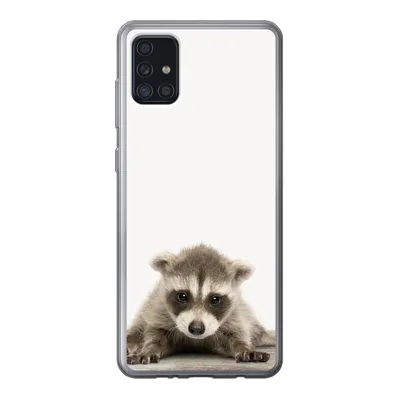 Produktbild von MuchoWow® Handyhülle Schutzhülle Hülle für Samsung Galaxy A52 5G Waschbär - Tiere - Jungen - Mädchen Silikon Softcase Handy Hülle - Umschlag