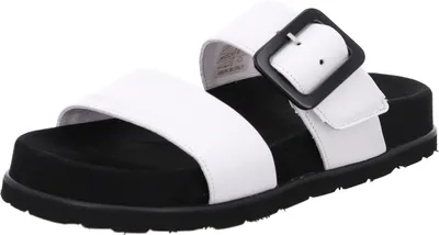 Produktbild von Rohde Damen Pantolette Leder Plateau große Schnalle zwei Riemen Siena 6276, Größe:39 EU, Farbe:Weiß