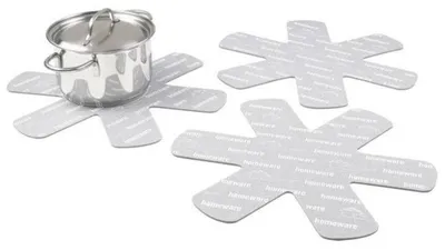 Produktbild von Pfannenschutz 3-teilig für effektiven Kratzschutz und platzsparende Aufbewahrung