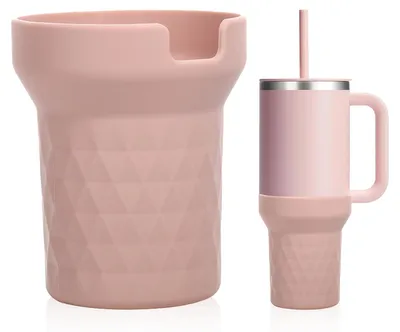 Produktbild von Silikon-Schutzhülle 1 Stück, Rosa, Für 40oz Stanley H2.0 Und Quencher Adventure Tumbler, Rutschfest Und Stoßdämpfend