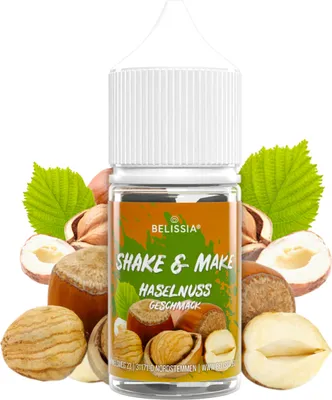 Produktbild von Belissia Shake and Make Haselnuss Refill - 30 ml hochdosiertes Lebensmittelaroma - zum Nachfüllen - Für Backen, Speisen, Getränke, Shakes, DIY uvm