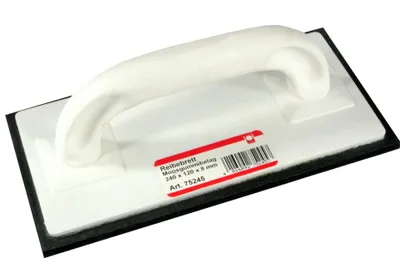 Produktbild von Reibebrett / Moosgummibelag 240 x 140 x 8 mm, feinporig, schwarz