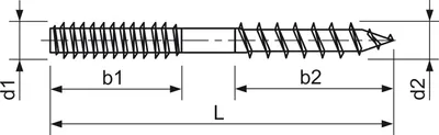 Produktbild von Stockschrauben M8 Doppelkopfschrauben (Holzschrauben) 8 x 200 mm A2 Edelstahl